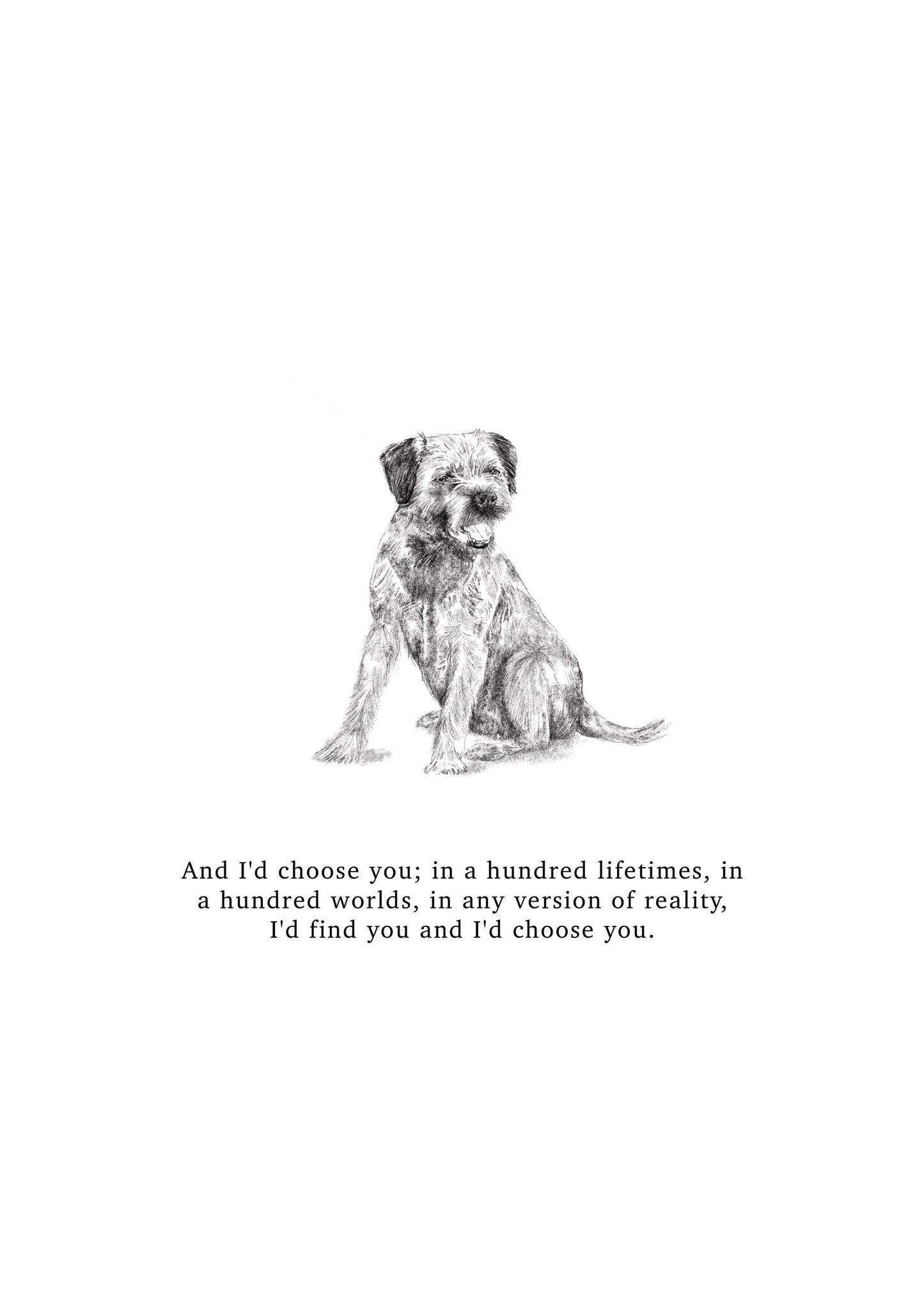 The Border Terrier A5 Print